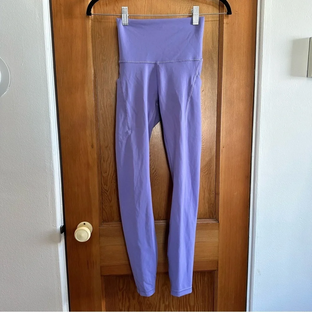 lululemon wunder under train high rise leggings with pockets 25” dark lavender